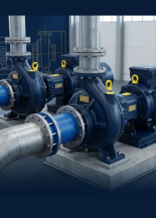 Slurry & Dewatering Pumps - Heavy-duty units on concrete pads
