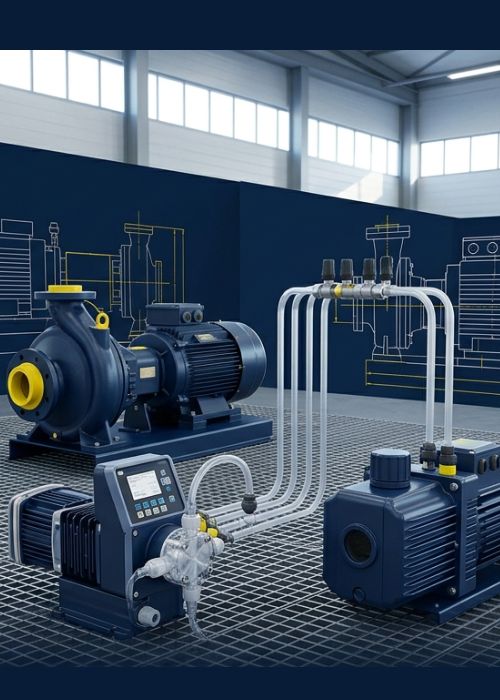 Water, Dosing & Vacuum Pumps - Precision systems with manifolds